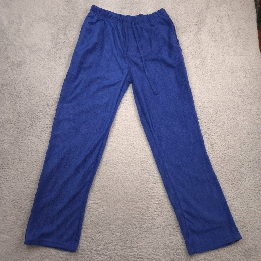 Umbro Mens Blue Track Pants Medium Soccer Core Lounge Joggers Checker Tape